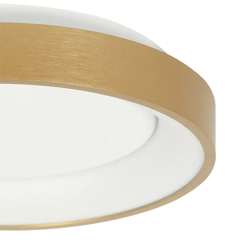 Ringlede kompakte LED-Deckenleuchte in Gold, Ansicht 11