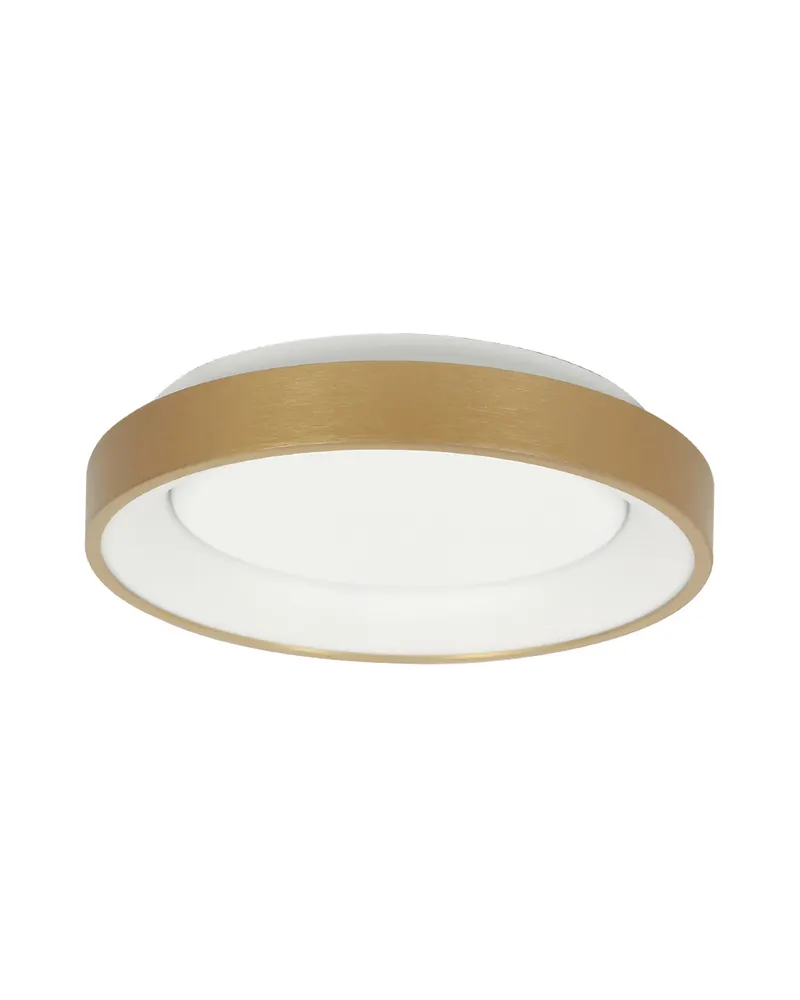 Ringlede kompakte LED-Deckenleuchte in Gold, Ansicht 3