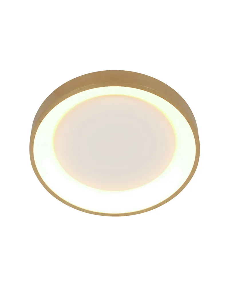 Ringlede kompakte LED-Deckenleuchte in Gold, Ansicht 4