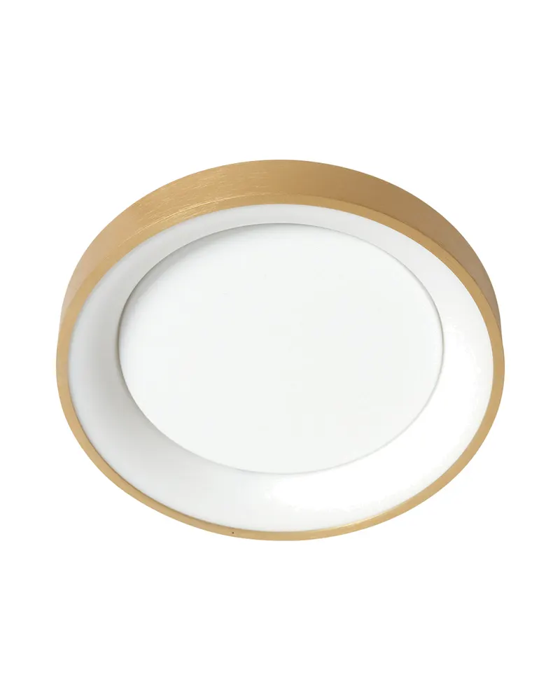 Ringlede kompakte LED-Deckenleuchte in Gold, Ansicht 5