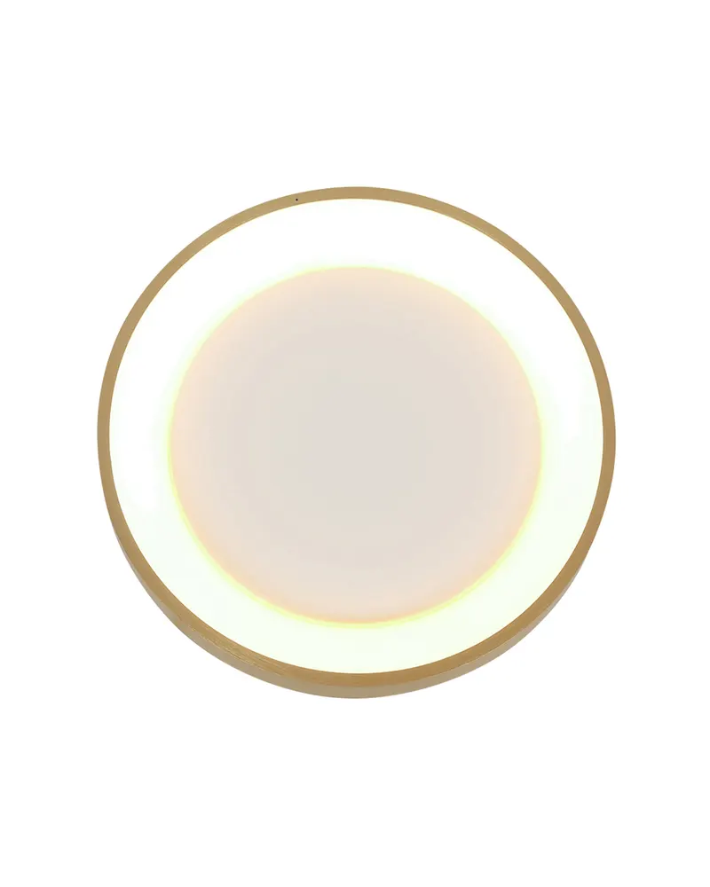 Ringlede kompakte LED-Deckenleuchte in Gold, Ansicht 6