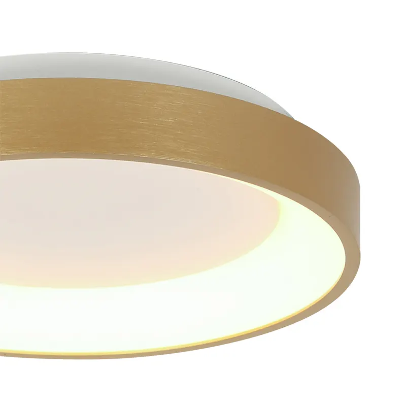 Ringlede kompakte LED-Deckenleuchte in Gold, Ansicht 9