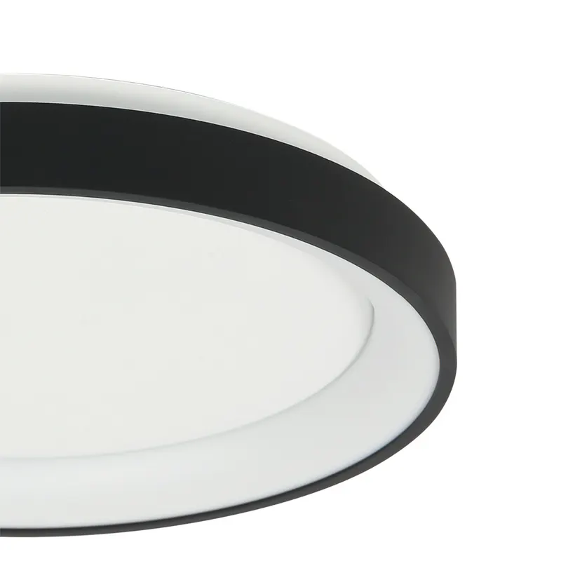 Ringlede kompakte LED-Deckenleuchte in Weiß, Schwarz, Ansicht 10