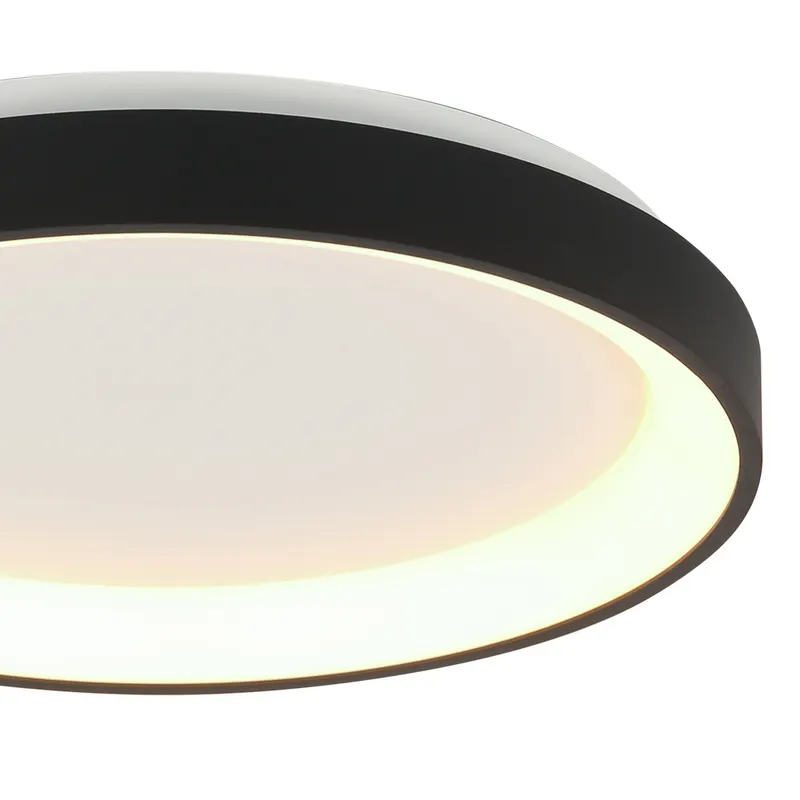 Ringlede kompakte LED-Deckenleuchte in Weiß, Schwarz, Ansicht 9