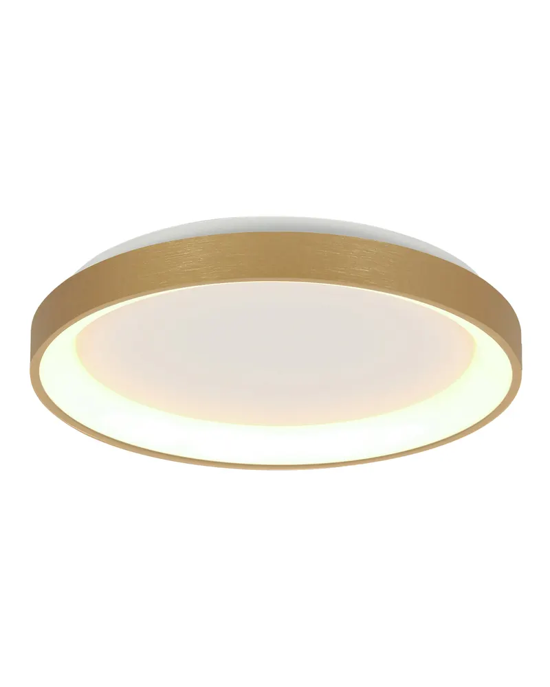 Ringlede LED-Deckenleuchte, Gold