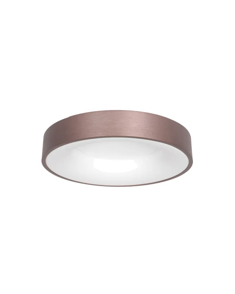 Ringlede LED-Deckenleuchte mit warmweißem Licht in Bronze, Ansicht 3