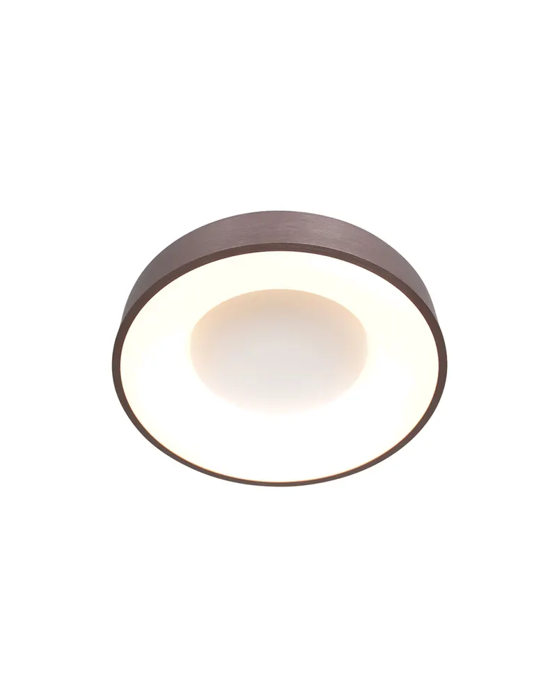 Ringlede LED-Deckenleuchte mit warmweißem Licht in Bronze, Ansicht 4