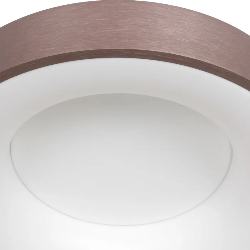 Ringlede LED-Deckenleuchte mit warmweißem Licht in Bronze, Ansicht 5