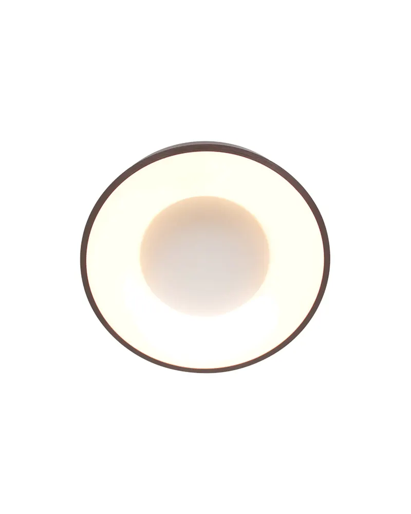 Ringlede LED-Deckenleuchte mit warmweißem Licht in Bronze, Ansicht 6