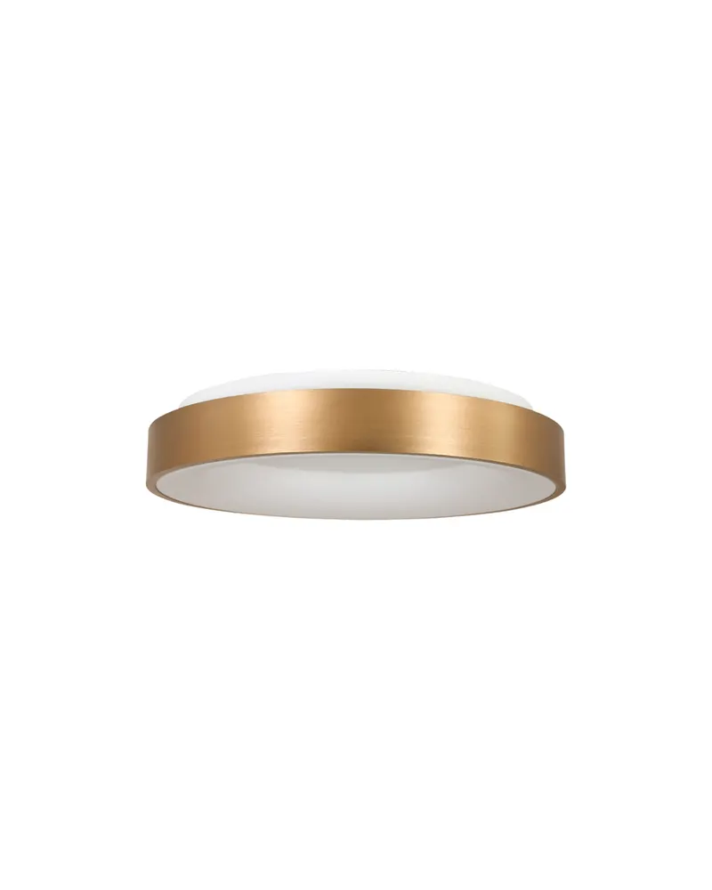 Ringlede LED-Deckenleuchte mit warmweißem Licht in Gold, Ansicht 2