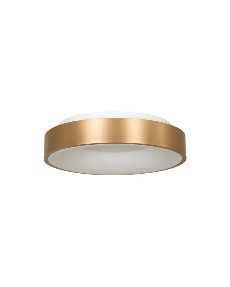 Ringlede LED-Deckenleuchte mit warmweißem Licht in Gold, Ansicht 4
