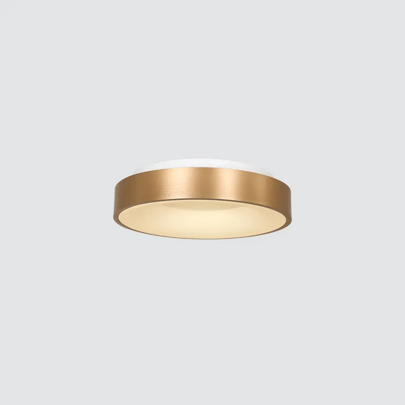 Ringlede LED-Deckenleuchte mit warmweißem Licht in Gold, Ansicht 5