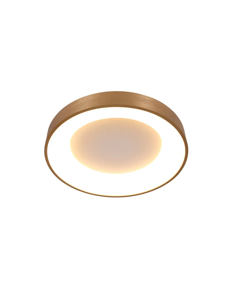 Ringlede LED-Deckenleuchte mit warmweißem Licht in Gold, Ansicht 9