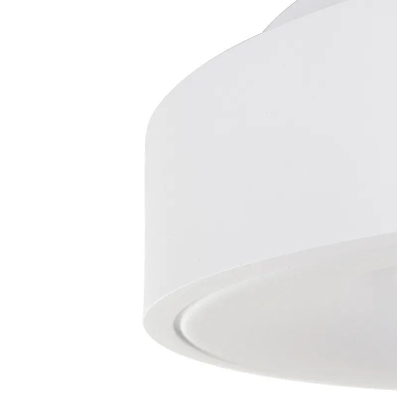 Ringlede LED-Deckenleuchte mit warmweißem Licht in Weiß, Ansicht 12