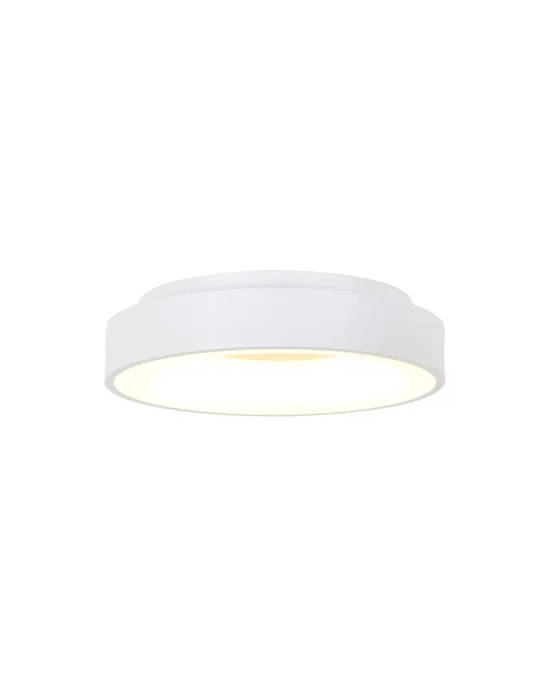 Ringlede LED-Deckenleuchte mit warmweißem Licht in Weiß, Ansicht 13