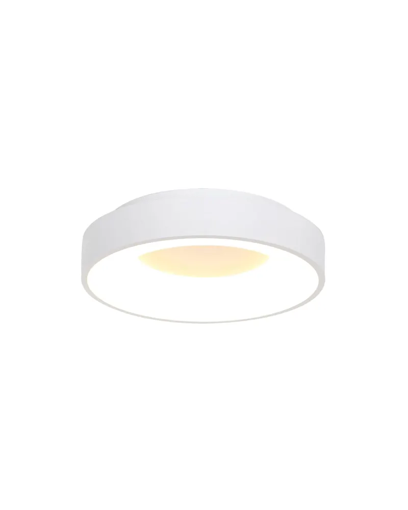 Ringlede LED-Deckenleuchte mit warmweißem Licht in Weiß, Ansicht 16