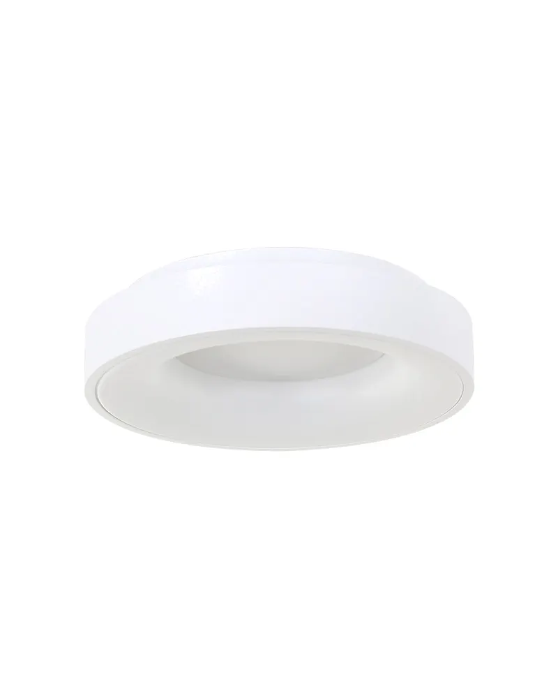 Ringlede LED-Deckenleuchte mit warmweißem Licht in Weiß, Ansicht 4