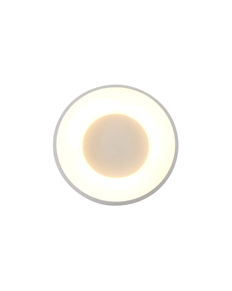 Ringlede LED-Deckenleuchte mit warmweißem Licht in Weiß, Ansicht 5