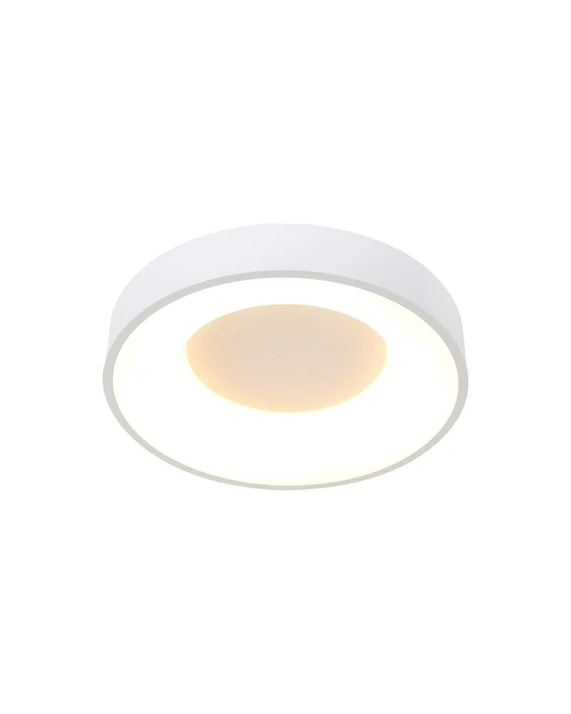 Ringlede LED-Deckenleuchte mit warmweißem Licht in Weiß, Ansicht 8