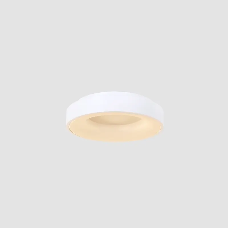Ringlede LED-Deckenleuchte mit warmweißem Licht in Weiß, Ansicht 9