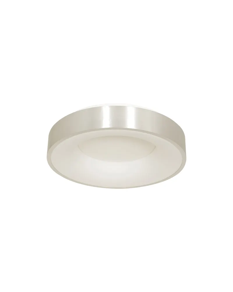 Ringlede LED-Deckenleuchte mit warmweißem Licht in Silber, Ansicht 3