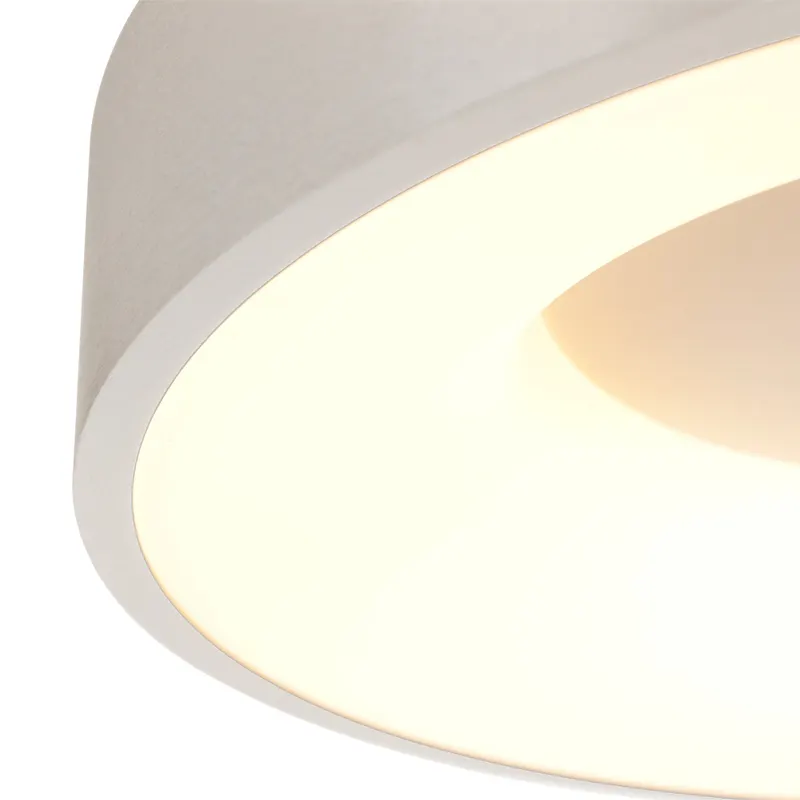 Ringlede LED-Deckenleuchte mit warmweißem Licht in Silber, Ansicht 7