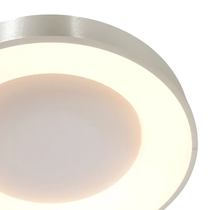 Ringlede LED-Deckenleuchte mit warmweißem Licht in Silber, Ansicht 8