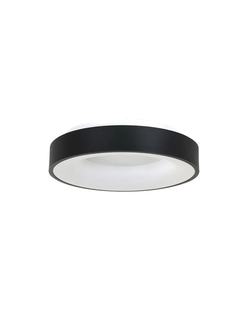 Ringlede LED-Deckenleuchte mit warmweißem Licht in Weiß, Schwarz, Ansicht 3