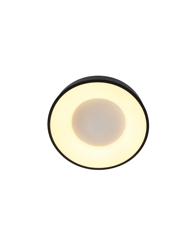 Ringlede LED-Deckenleuchte mit warmweißem Licht in Weiß, Schwarz, Ansicht 4
