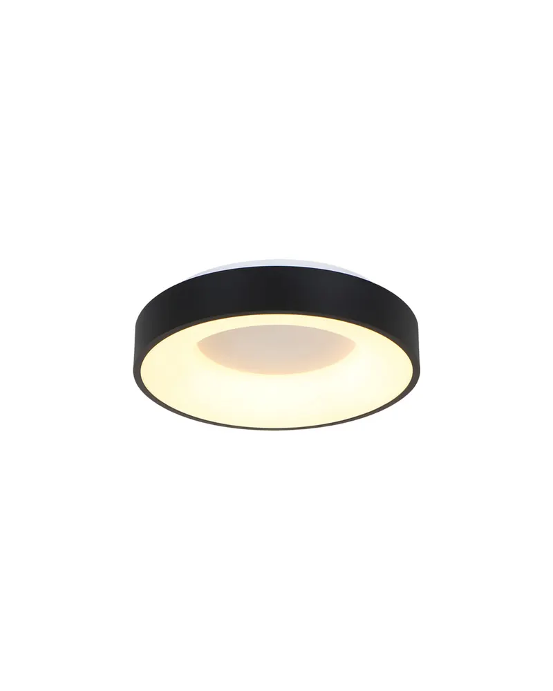 Ringlede LED-Deckenleuchte mit warmweißem Licht in Weiß, Schwarz, Ansicht 7