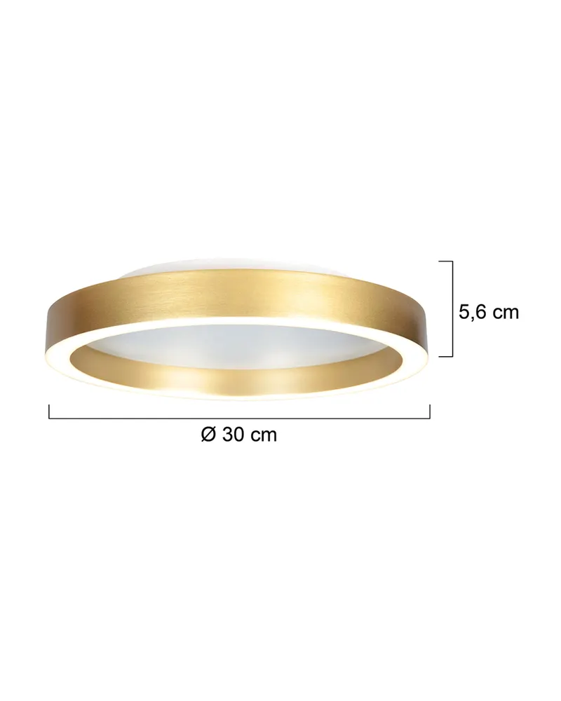 Steinhauer Ringlux Deckenleuchte, Gold, Ø 30 cm in Gold, Ansicht 3