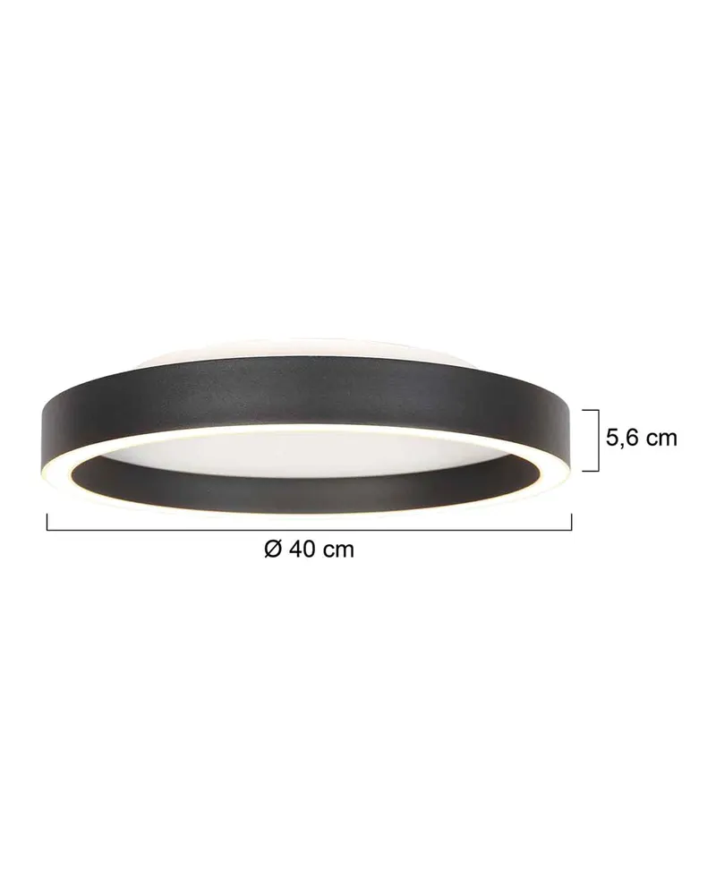 Steinhauer Ringlux Deckenleuchte, Ø 40 cm in Schwarz, Ansicht 17