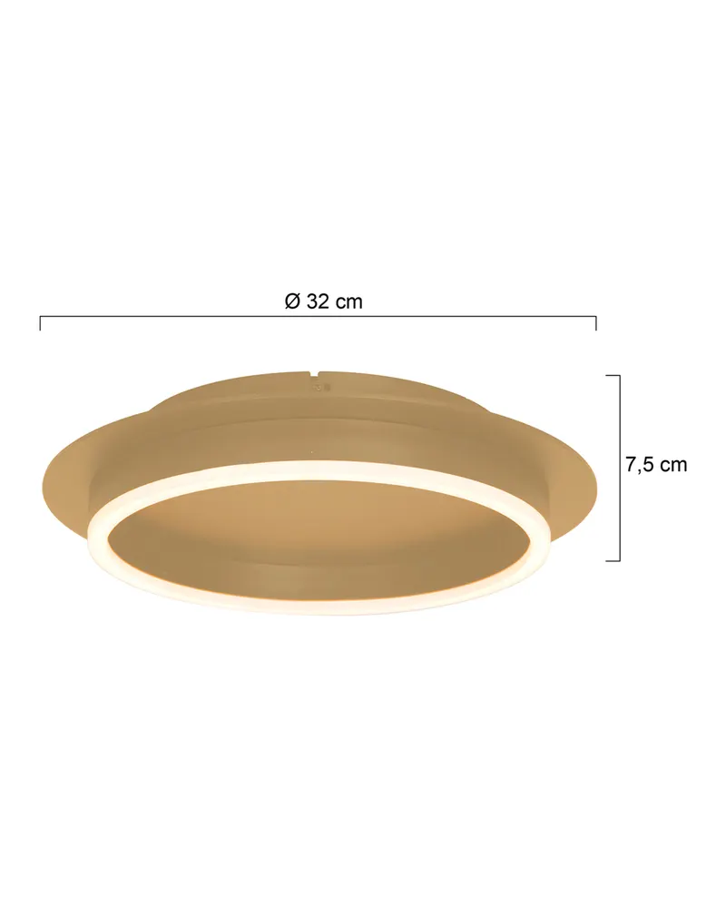 Steinhauer Ringlux Deckenleuchte mit dimmbarem LED-Modul in Gold, Ansicht 4