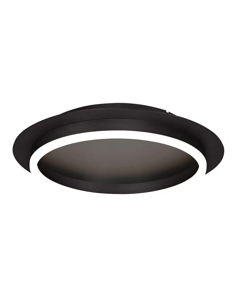 Ringlux Deckenleuchte mit dimmbarem LED-Modul, Schwarz