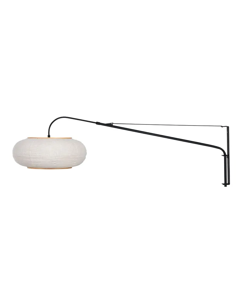 Steinhauer Silva-Alba Wandleuchte mit E27-Fassung in Leinenweiß, Schwarz, Ansicht 11