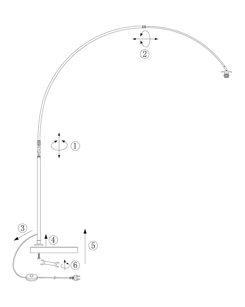 Steinhauer Sparkled Light Bogenlampe, Creme und Weiß in Creme, Ansicht 17