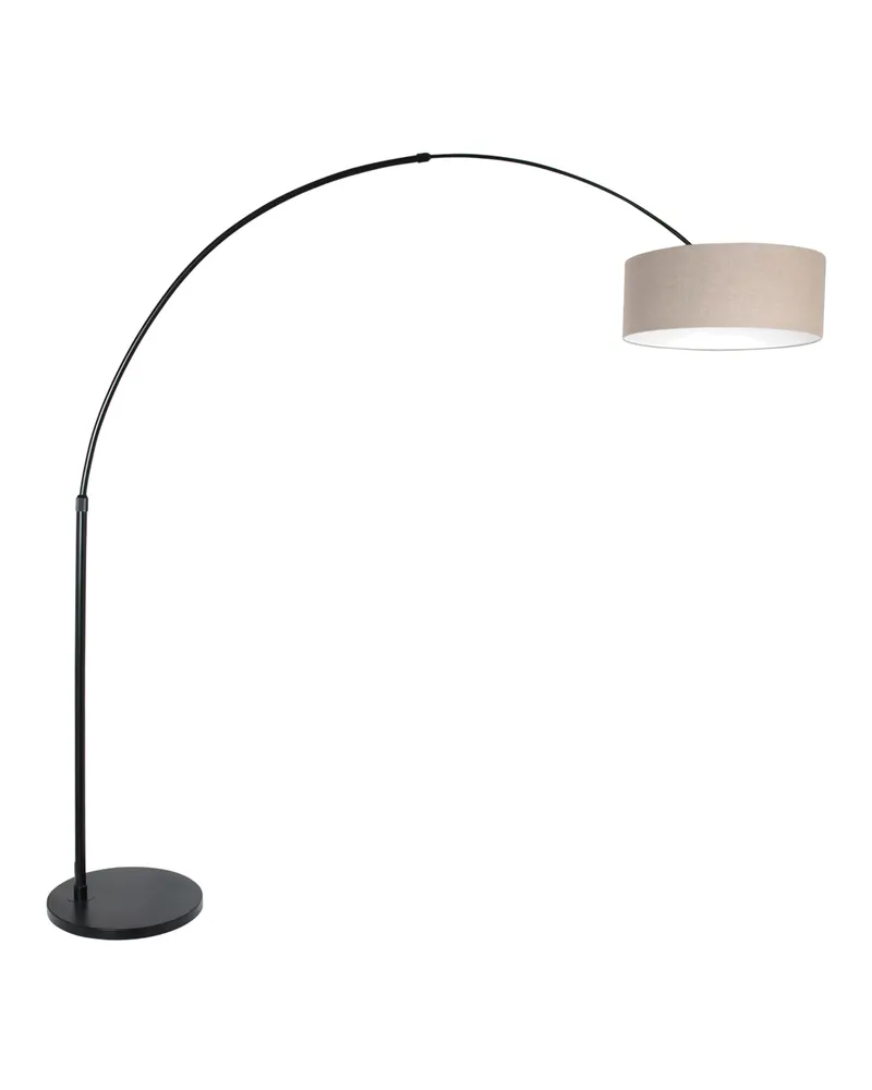 Sparkled Light Bogenlampe mit Leinen-Textilschirm
