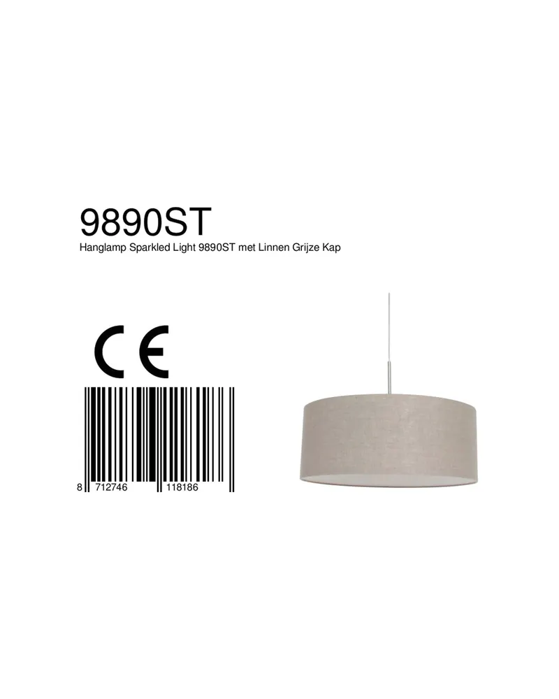 Steinhauer Sparkled Light Pendelleuchte in Grau, Ansicht 12