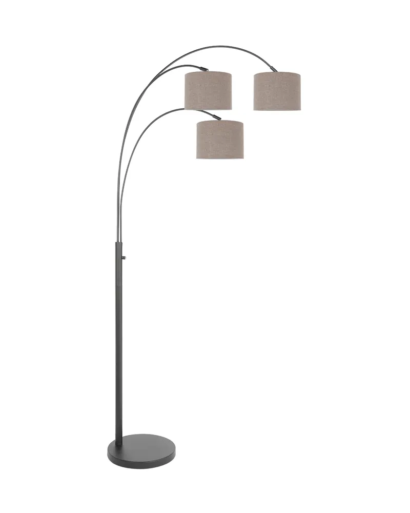 Sparkled Light Stehlampe mit Lesearm, Grau