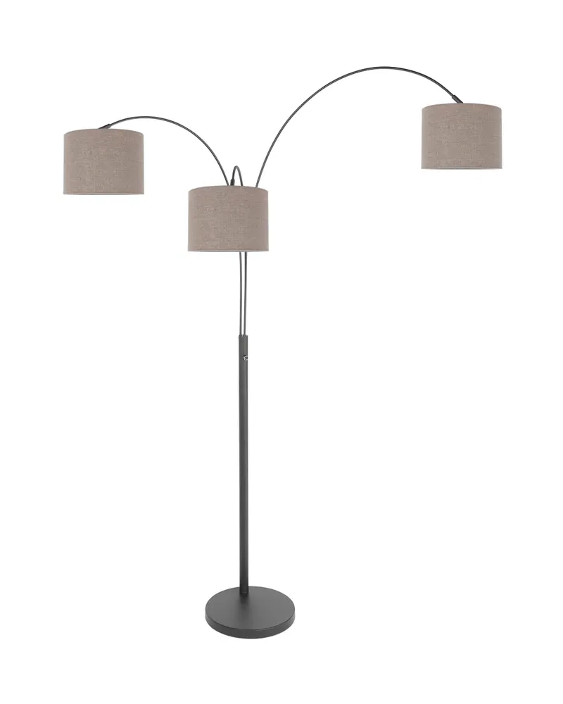 Steinhauer Sparkled Light Stehlampe mit Lesearm in Grau in Grau, Ansicht 11