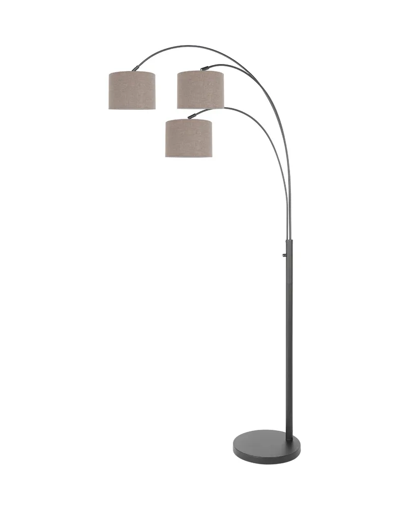 Steinhauer Sparkled Light Stehlampe mit Lesearm in Grau in Grau, Ansicht 3