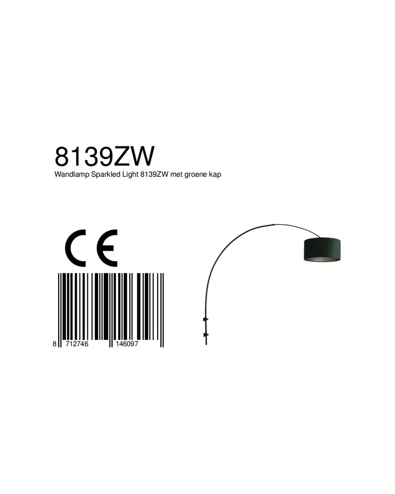 Steinhauer Sparkled Light Wandleuchte mit verstellbarem Arm in Grün, Schwarz, Ansicht 15