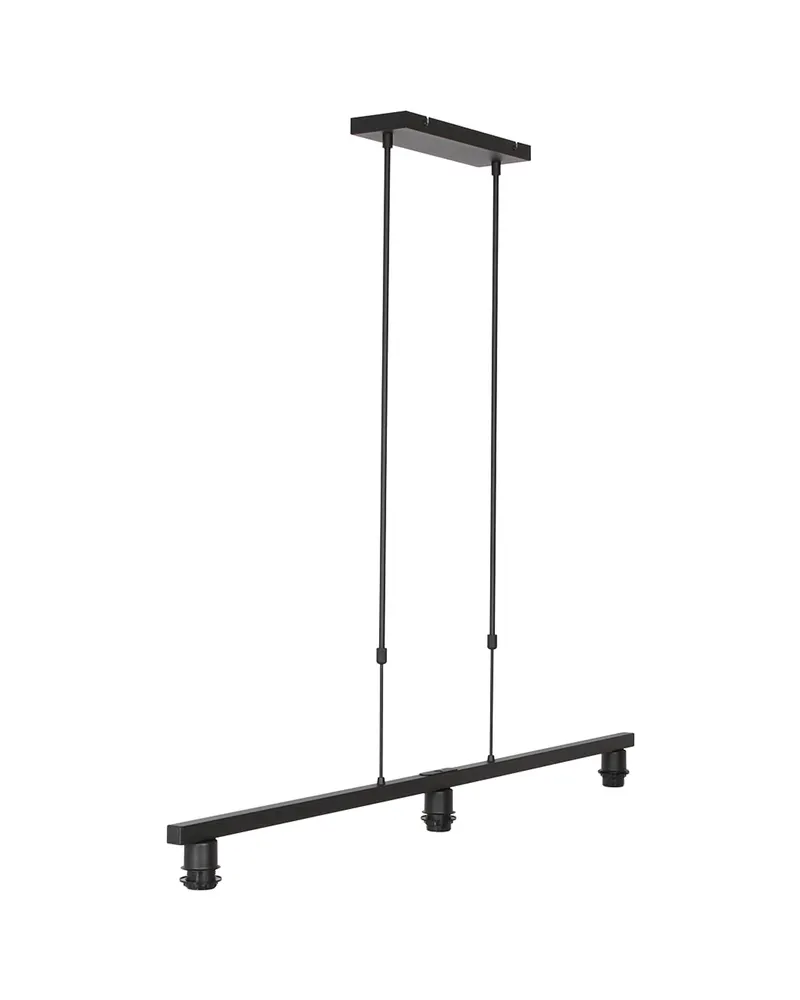 Steinhauer Stang Pendelleuchte mit drei E27-Fassungen in Grau, Ansicht 3