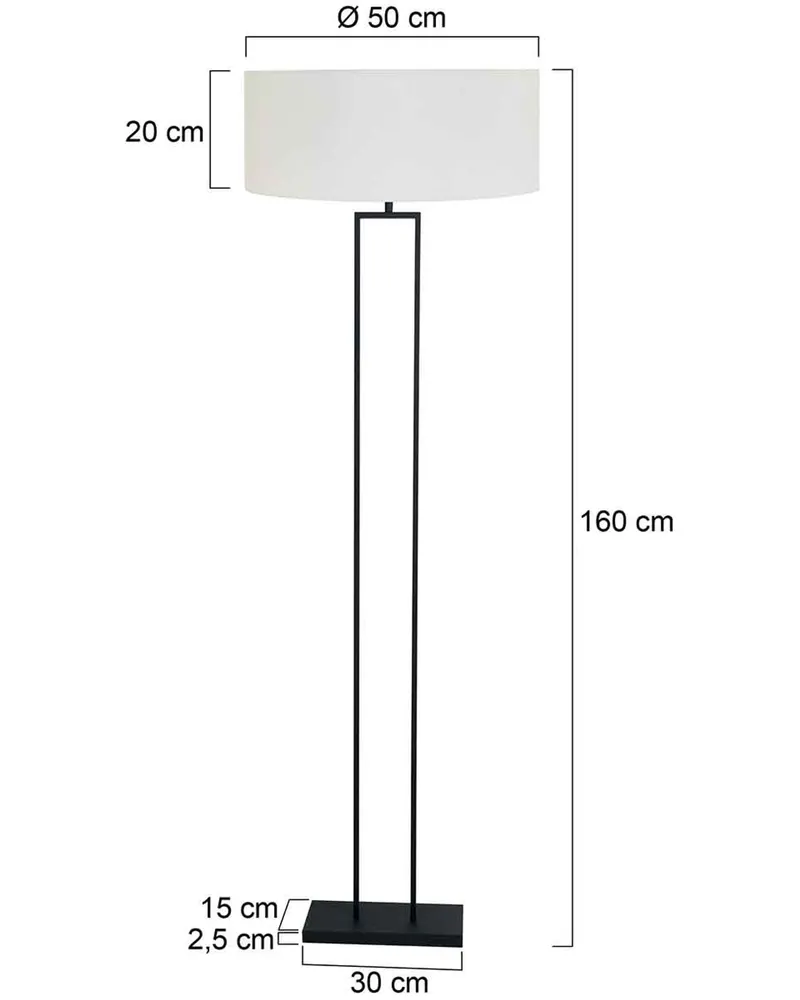 Steinhauer Stang Stehlampe aus Leinen und Metall, Schwarz in Schwarz, Ansicht 11