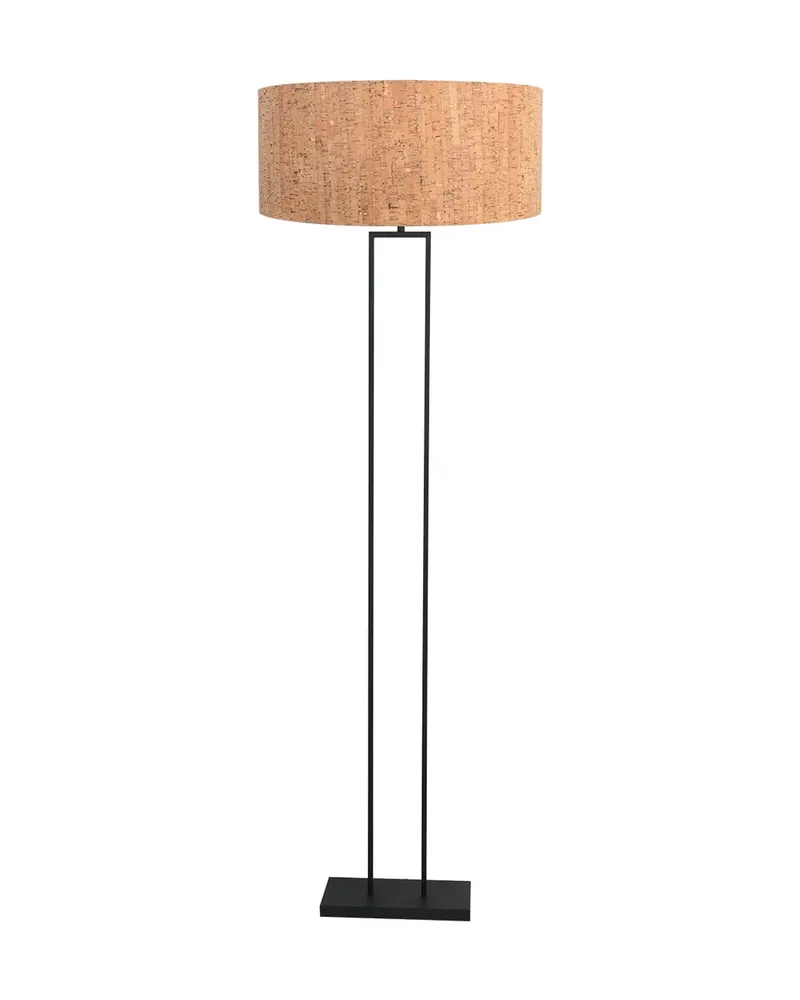 Steinhauer Stang Stehlampe aus Kork und Metall in Schwarz, Ansicht 2