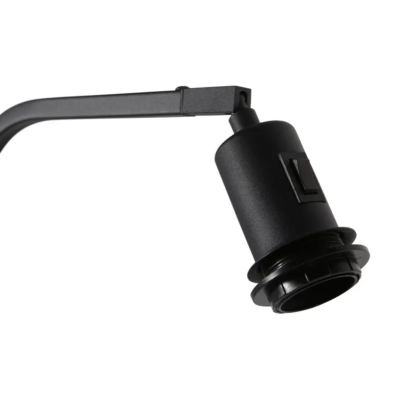 Steinhauer Stang Stehlampe aus Metall und Leinen in Schwarz, Ansicht 4
