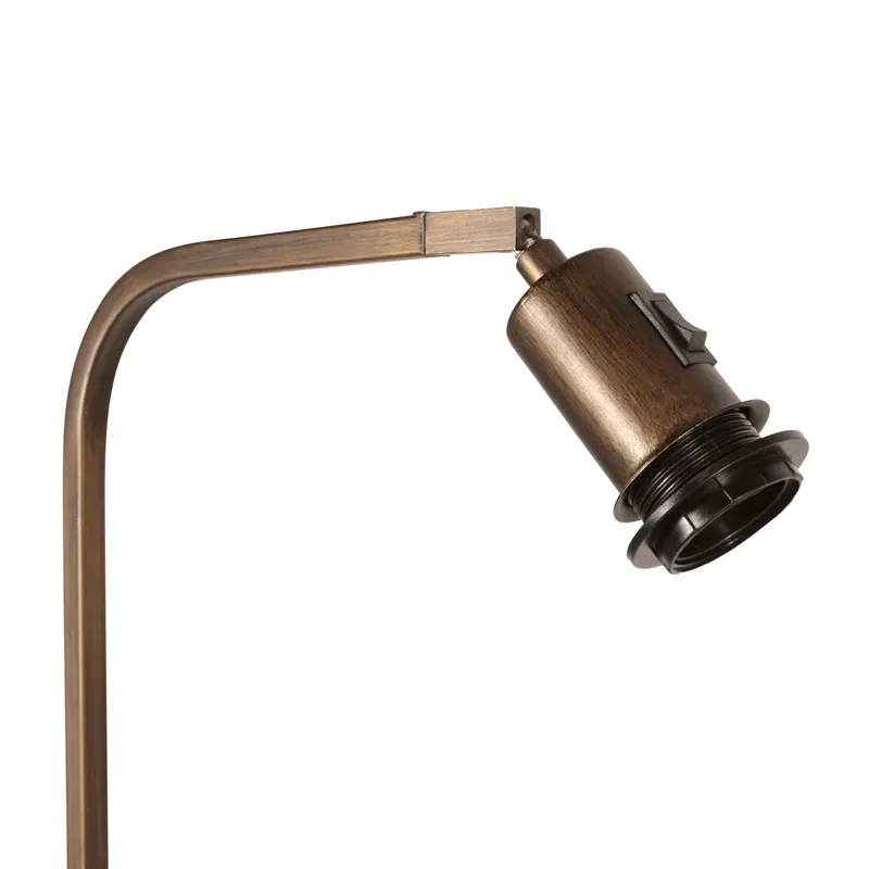 Steinhauer Stang Stehlampe aus Metall und Leinen in Bronze in Bronze, Ansicht 5