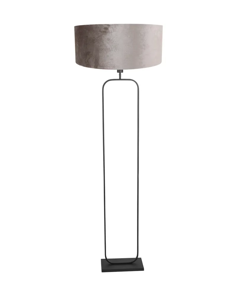 Steinhauer Stang Stehlampe aus Metall und Velours in Grau, Ansicht 2