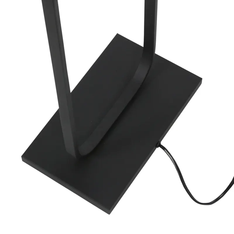 Steinhauer Stang Stehlampe aus Leinen und Metall, Schwarz in Schwarz, Ansicht 4