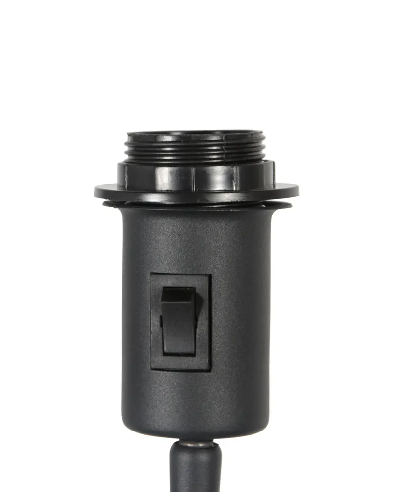 Steinhauer Stang Stehlampe aus Leinen und Metall, Schwarz in Schwarz, Ansicht 7